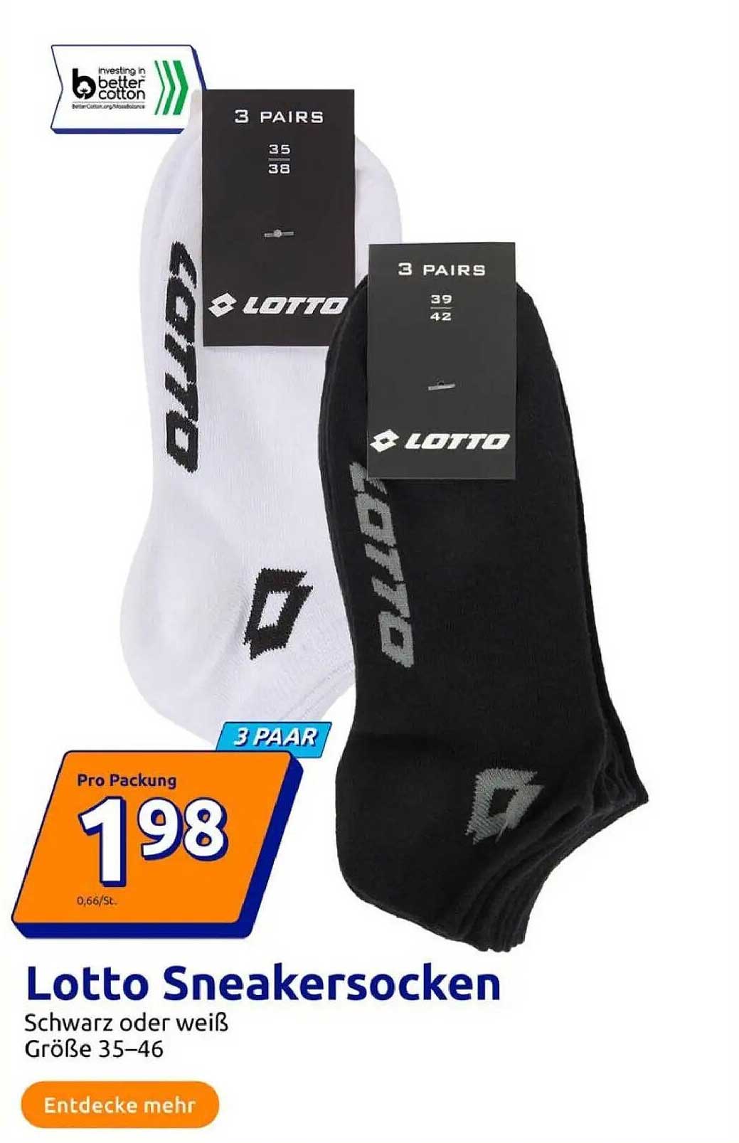 Lotto Sneakersocken – 3 Paar für nur 1,98 €