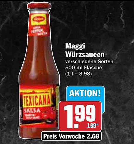 Maggi Würzsaucen verschiedene Sorten 500 ml Flasche