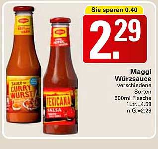 Maggi Würzsaucen – verschiedene Sorten 500ml Flasche