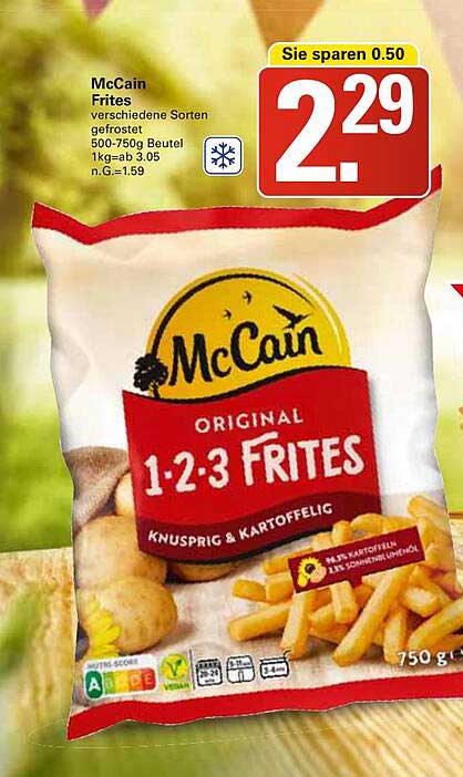 McCain Frites verschiedene Sorten gefrostet