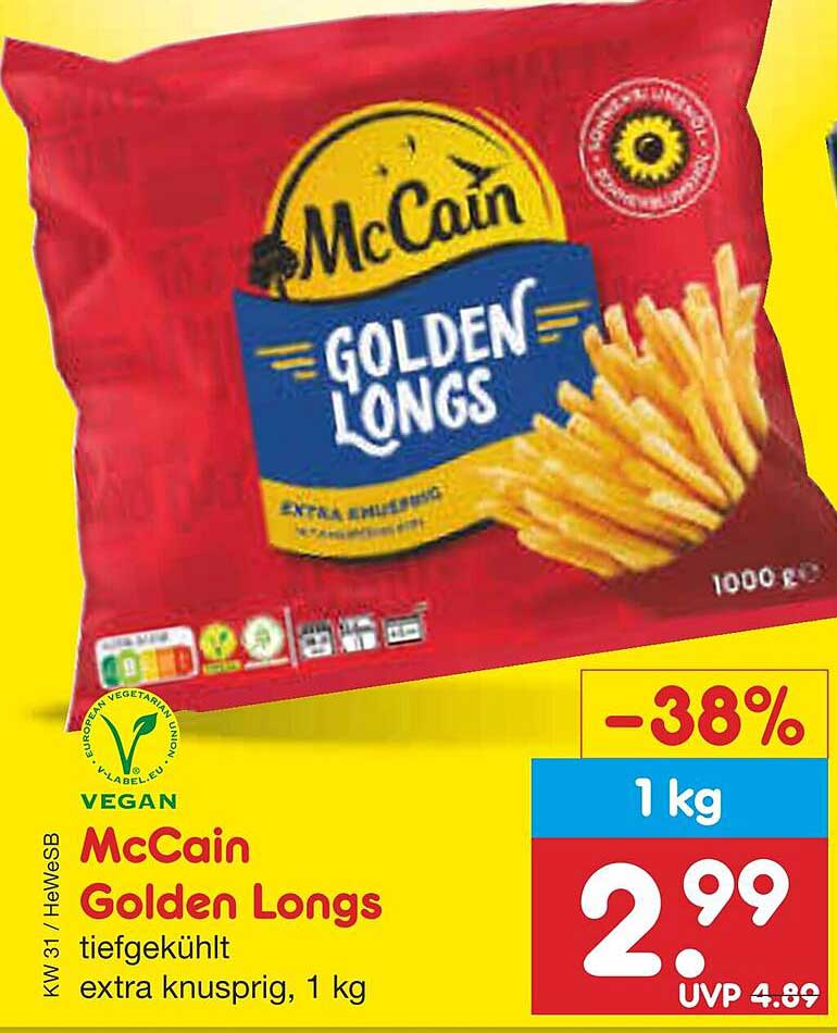 McCain Golden Longs - Tiefgekühlt und Extra Knusprig