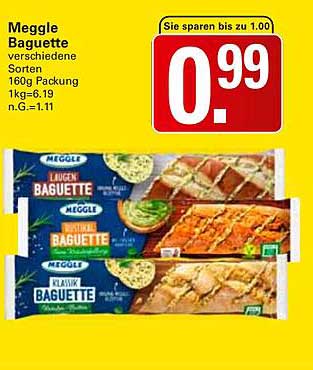 Meggle Baguette verschiedene Sorten 160g Packung