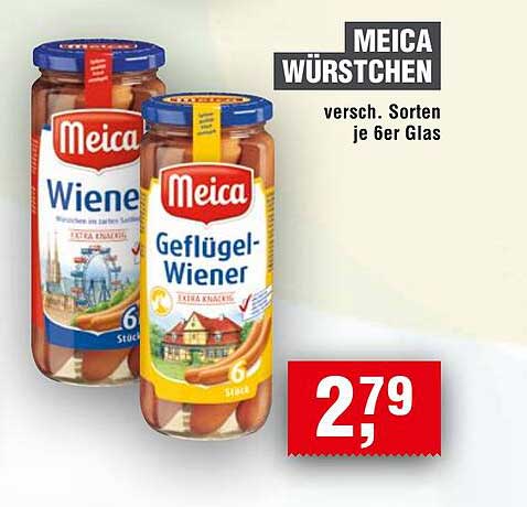 MEICA WÜRSTCHEN - Verschiedene Sorten je 6er Glas