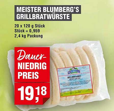 MEISTER BLUMBERG'S GRILLBRATWÜRSTE 20 x 120 g