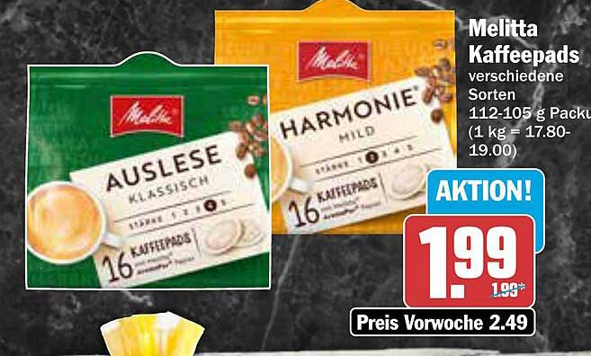 Melitta Kaffee-Pads versch. Sorten 112-105 g