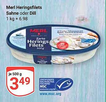 Merl Heringsfilets Sahne oder Dill