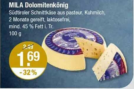 MILA Dolomitenkönig - Südtiroler Schnittkäse