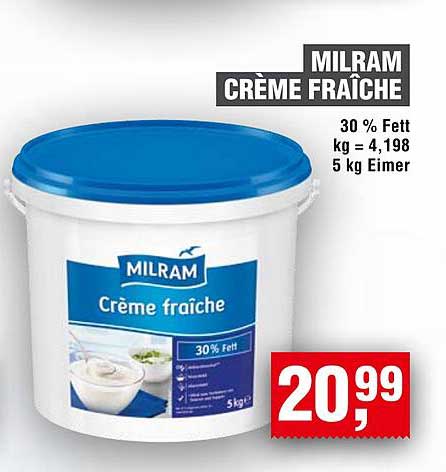MILRAM Crème fraîche 5 kg Eimer