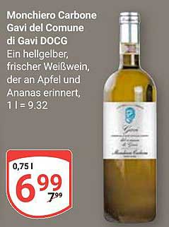 Monchiero Carbone Gavi del Comune di Gavi DOCG