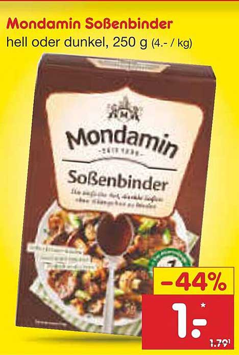 Mondamin Soßenbinder hell oder dunkel, 250 g