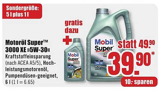 Motoröl Super™ 3000 XE 5W-30 – Kraftstoffeinsparung auf höchstem Niveau