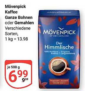Mövenpick Kaffee Ganze Bohnen oder Gemahlen - Verschiedene Sorten