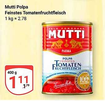 Mutti Polpa Feinstes Tomatenfruchtfleisch 400 g