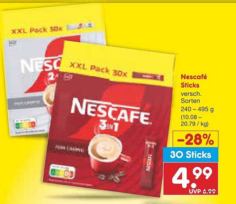 Nescafé Sticks 30 Sticks – Verschiedene Sorten