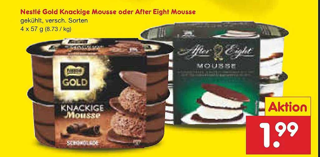 Nestlé Gold Knackige Mousse oder After Eight Mousse