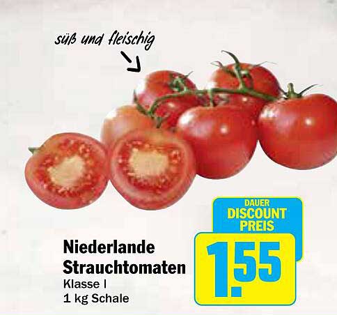 Niederlande Strauchtomaten Klasse I - 1 kg Schale