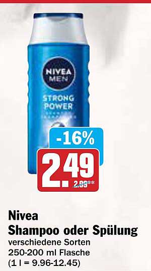 Nivea Shampoo oder Spülung verschiedene Sorten 250-200 ml Flasche