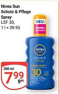Nivea Sun Schutz & Pflege Spray LSF 30, 200 ml