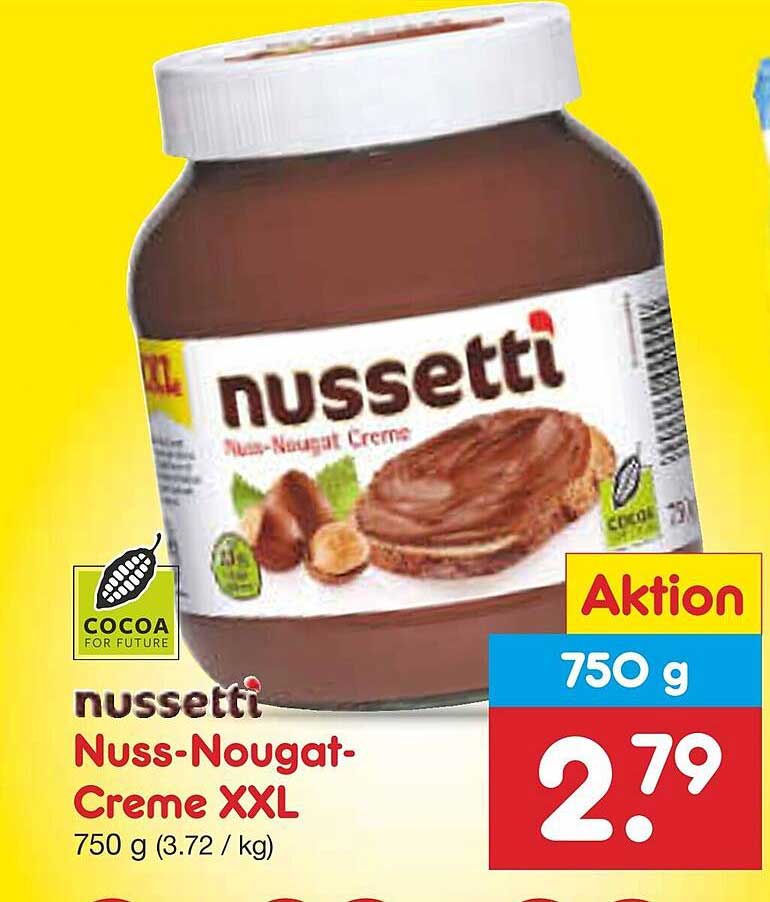 nussetti Nuss-Nougat-Creme XXL 750 g