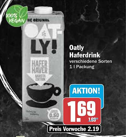 Oatly Haferdrink verschiedene Sorten 1 l Packung
