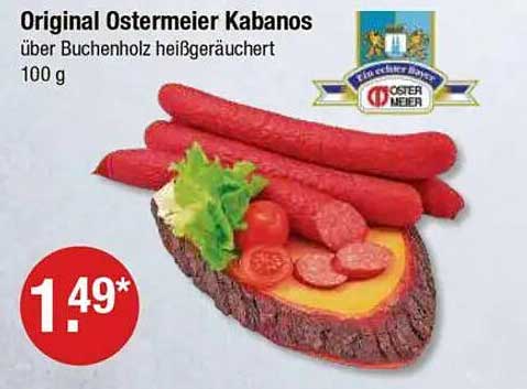 Original Osthermeier Kabanos über Buchenholz heißgeräuchert 100 g