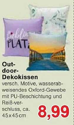 Outdoor-Dekokissen, verschiedene Motive
