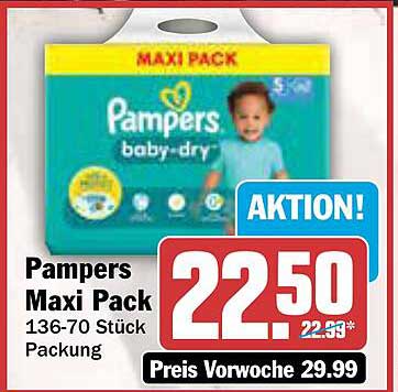 Pampers Maxi Pack 136-70 Stück Packung