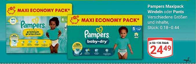 Pampers Maxipack Windeln oder Pants, verschiedene Größen und Inhalte
