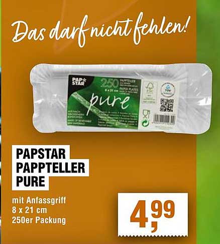 Papstar Pappteller Pure 250er Packung