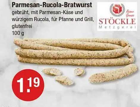 Parmesan-Rucola-Bratwurst