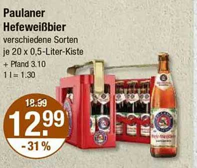 Paulaner Hefeweißbier – verschiedene Sorten je 20 x 0,5-Liter-Kiste