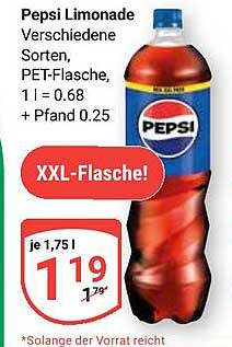 Pepsi Limonade – Verschiedene Sorten in der XXL-Flasche