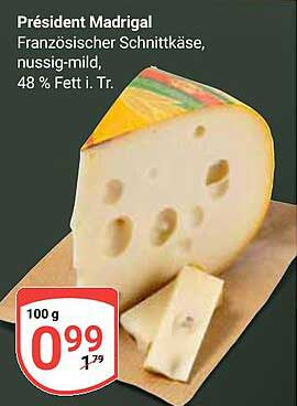 Président Madrigal - Französischer Schnittkäse, nussig-mild