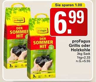 proFagus Grillis oder Holzkohle 3kg Sack