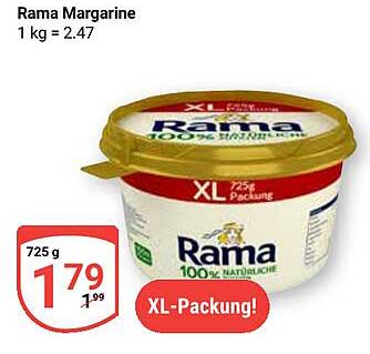 Rama Margarine 725 g - XL-Packung zum Sparpreis