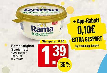 Rama Original Streichfett 400g Becher