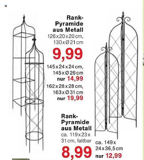 Rank-Pyramide aus Metall - ab 8,99€