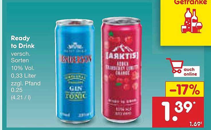 Ready to Drink - Verschiedene Sorten 10% Vol.