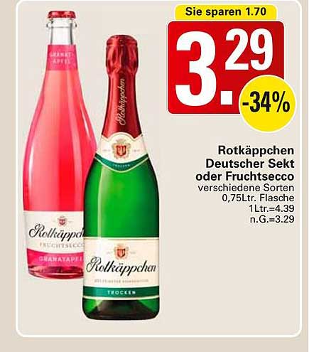 Rotkäppchen Deutscher Sekt oder Fruchtsecco 0,75L