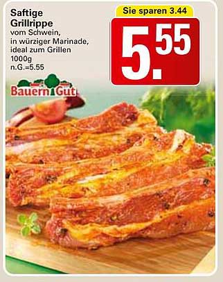 Saftige Grillrippe vom Schwein in würziger Marinade
