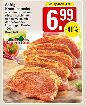 Saftige Krustensteaks aus dem Schweinerücken