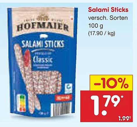 Salami Sticks von Hofmaier – verschiedene Sorten 100 g