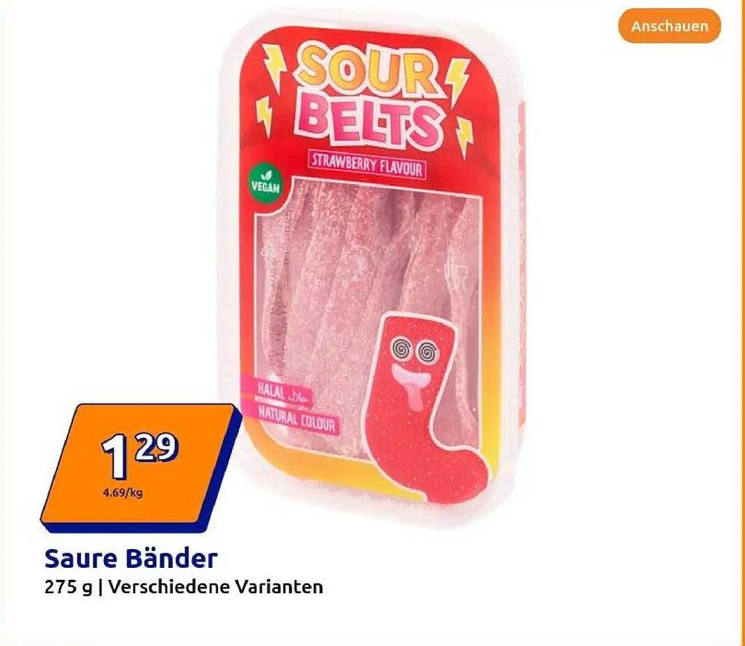 Saure Bänder - Erdbeer Geschmack 275 g