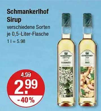 Schmankerlhof Sirup - verschiedene Sorten je 0,5-Liter-Flasche