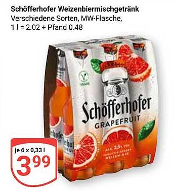 Schöfferhofer Weizenbiermischgetränk – Grapefruit 6er-Pack