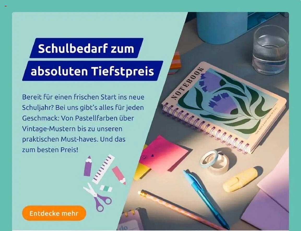 Schulbedarf zum absoluten Tiefstpreis