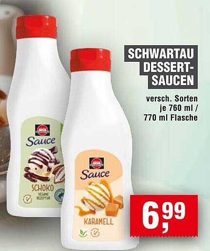 Schwartau Dessert-Saucen 760 ml / 770 ml Flasche