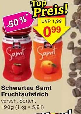 Schwartau Samt Fruchtaufstrich - verschiedene Sorten 190g