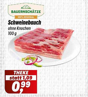 Schweinebauch ohne Knochen 100 g