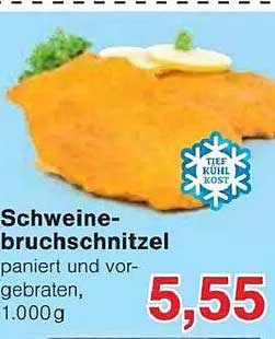 Schweinebruschschnitzel, paniert und vorgebraten, 1.000 g